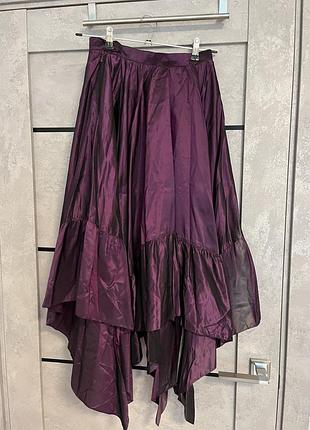 Вінтажна шовкова спідниця yves saint laurent rive gauche (франція, 80-ті)