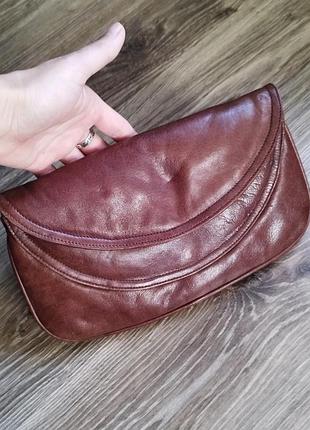 Вінтажний шкіряний клатч