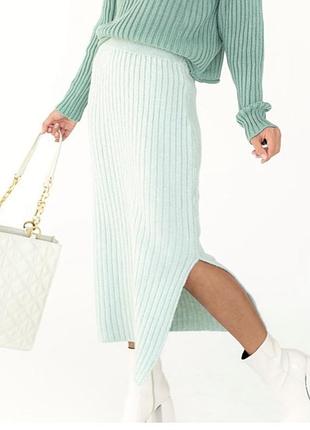 Спідниця тепла, довжина міді, колір мʼятний, розмір універсальний (від s до l), нова