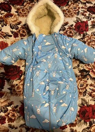 Теплий дитячий зимовий комбінезон