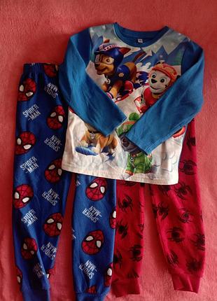 Пижамные теплые штаны spiderman 4-6p 110-116p