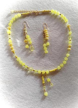 Набір прикрас: кольє і сережки