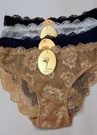 Женские трусы бразилиана кружевные 01116 - 4 шт