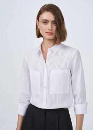 Біла жіноча сорочка на ґудзики сорочка айворі