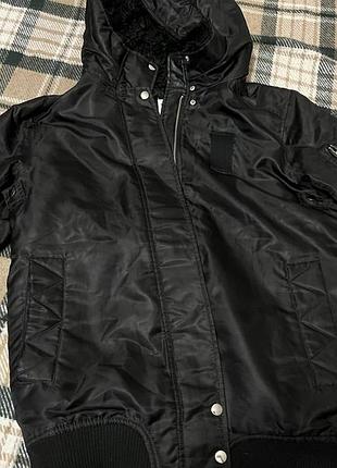 Длинная куртка-бомбер с капюшоном