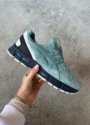 Кроссовки женские / мужские зеленые замшевые осенние весенние