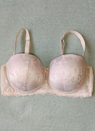 Фирменный бюстгальтер ted baker 85d-85e  с цветочным жакардовым рисунком и кружевом бюст бюстье бра бралет лиф лифчик балконет