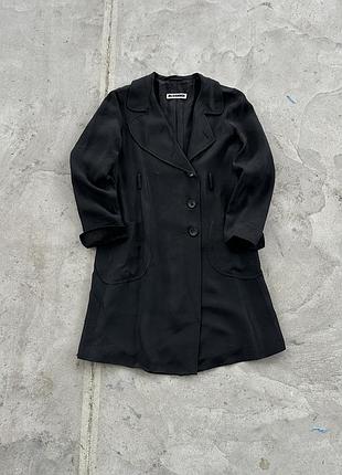 Пальто jil sander black cupro rayon coat women’s size s