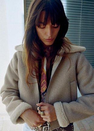 Куртка-дубленка zara оригинал р s