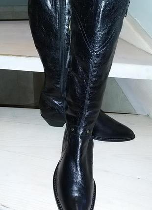 Love betty blua (italy)-стильные черные высокие ботинки р.39 ( 25.5см)