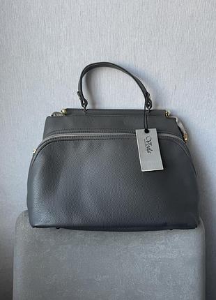 Жіноча сіра сумка • структурована • ідеальний стан
