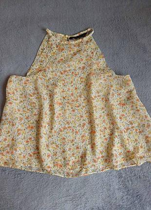 Топ-халтер в цветочный принт от zara