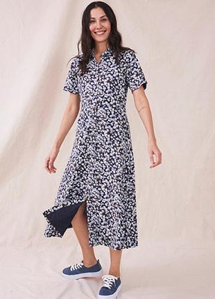 Платье, платье миди, платье-халат миди с карманами white stuff