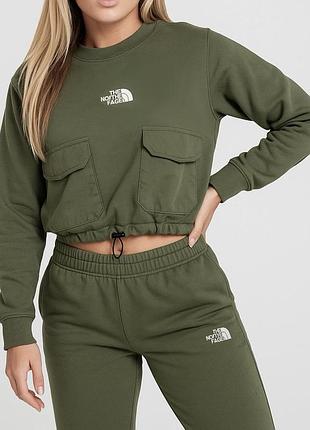 The north face cargo crop   женская кроп-кофта худи