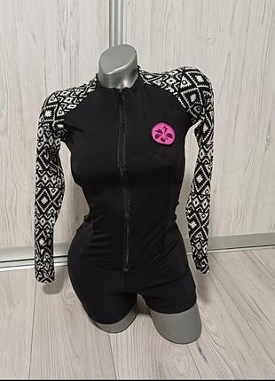 Купальник комбез с шортами с фильтром от солнца для купания, для тренировок