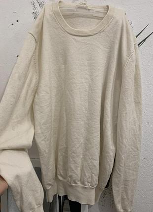 Білий шерстяний светр з  мериноса