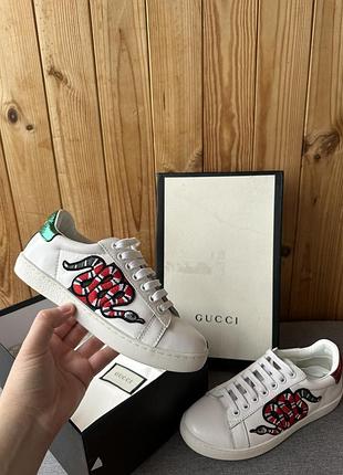 Жіночі шкіряні кеди взуття кросівки gucci
