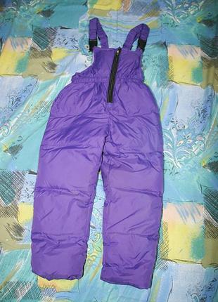 Детские зимние полукомбинезон штаны, пуховые, размер 120