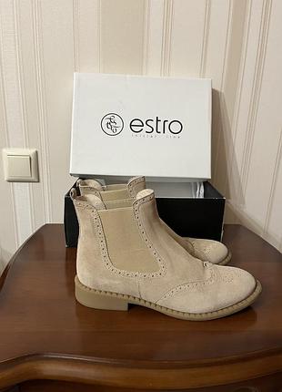 Замшевые челси estro