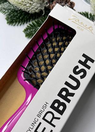 Щітка super brush janeke рожева з чорним