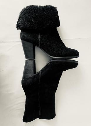 Ugg, напів чоботи від ugg із натуральної замші і овечої вовни, 24 см, 38 розмір, уггі