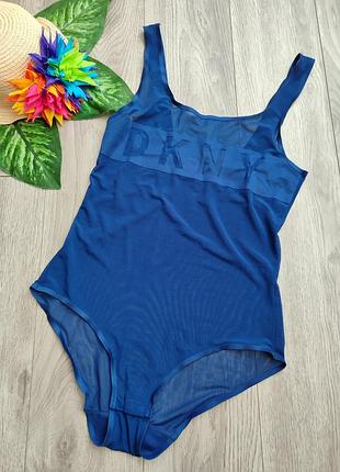 Синее боди сеточка dkny s-m