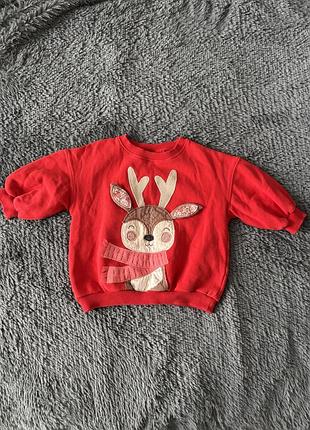 Теплий світшот для дівчинки 12-18 міс