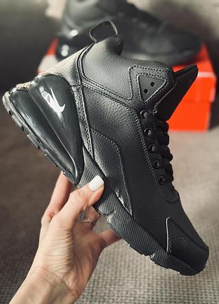 Nike air max 270 leather winter кросівки чоловічі зимові найк аір макс 270