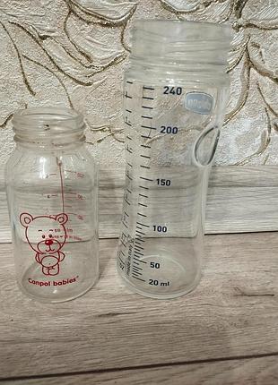 Стеклянная бутылка для кормления chicco