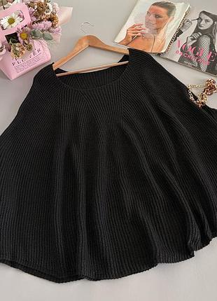 Джемпер оверсайз. пончо большой размер, обхват груди 190