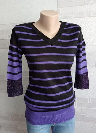Полосатый джемпер с люрексом