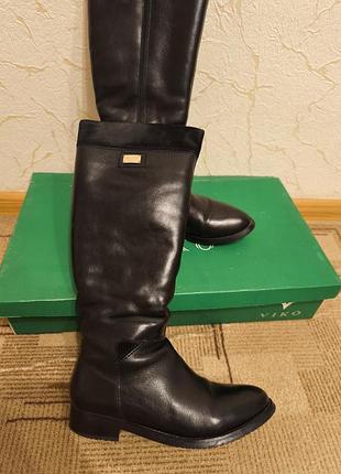 Сапоги женские натуральная кожа midi
