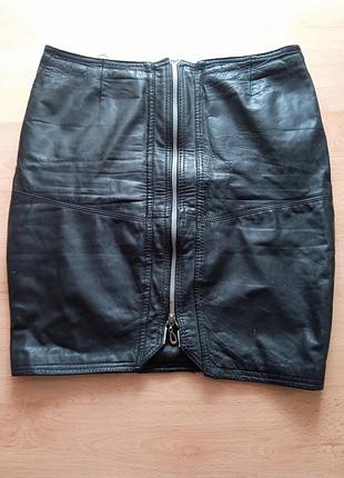 Кожаная юбка, натуральная кожа