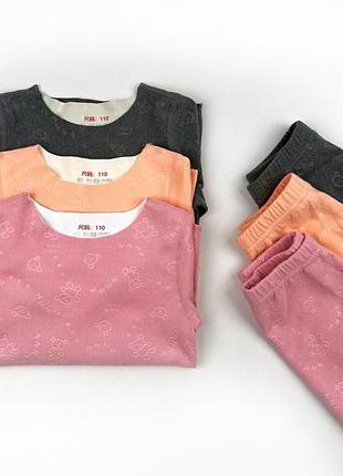 Детская теплая пижама для девочки утепленная пижамка на мальчика