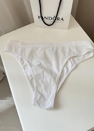 Жіночі трусики primark | білі в рубчик | розмір xl