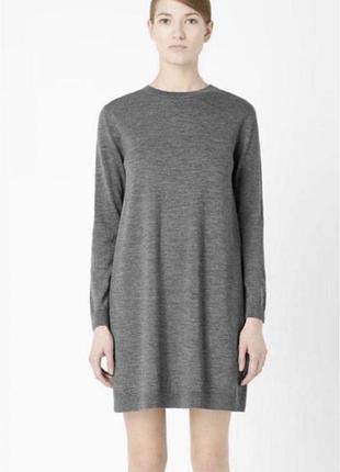 Комбінована сукня із вовни та шовку