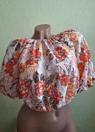 Шикарний топ із відкритою спиною. блуза рукава ліхтарики. топік зав'язки.