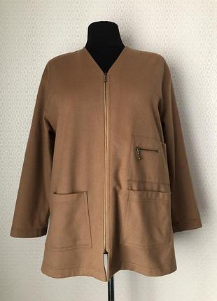 Большой размер! жакет оверсайз кемел от verse, размер 42 (46-48)