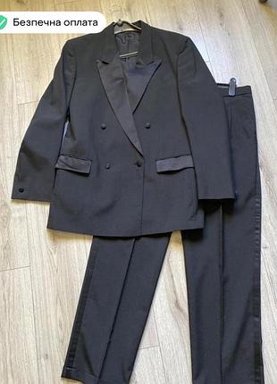 Гарний костюм брючний унісекс комбінована тканина 48
