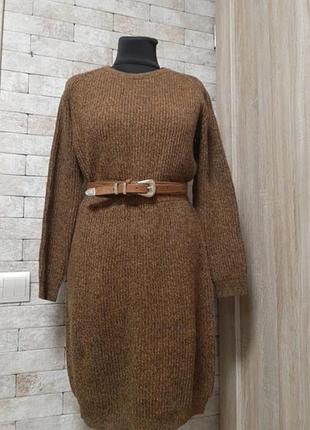 Шерстяной трикотажное платье бренда cos размер 36-38