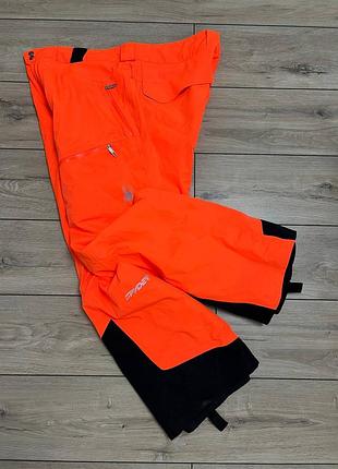 Чоловічі лижні гірськолижні штани сноуборд яскраві оранжеві spyder розмір 2xl