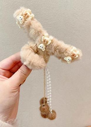 Пухнастий крабик із ведмедиками