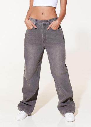 Нові жіночі джинси на середній посадці сірого кольору revli london