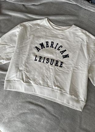 Світшот reserved білого кольору