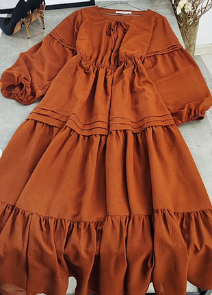 Розкішна коричнева сукня  rusttydustty