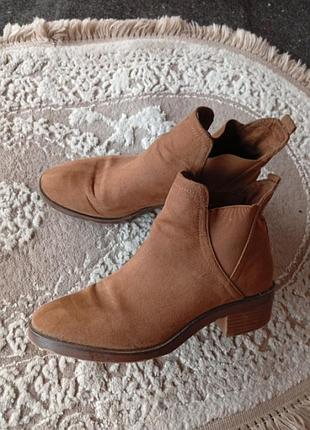 Замшевые женские ботинки бренда stradivarius
