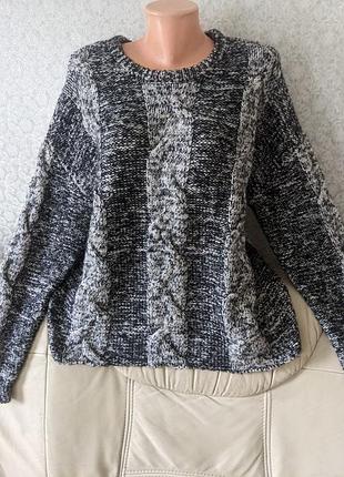 Свитер женский marc o' polo шерстяной оверсайз с косами толстый новый из альпаки джемпер кофта свитер из шерсти