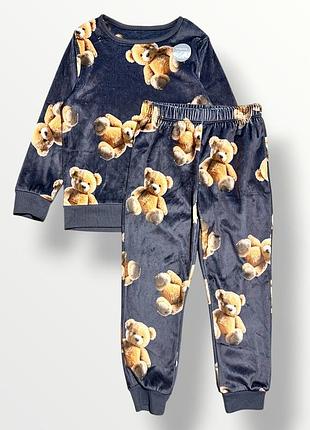 George пижама teddy теплая кофта штаны костюм для дома и сна как новый теплая пижама велюрова піжама