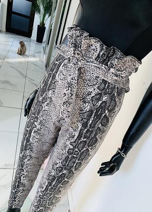 Брюки с высокой посадкой “python glam” — размер 16 uk 6