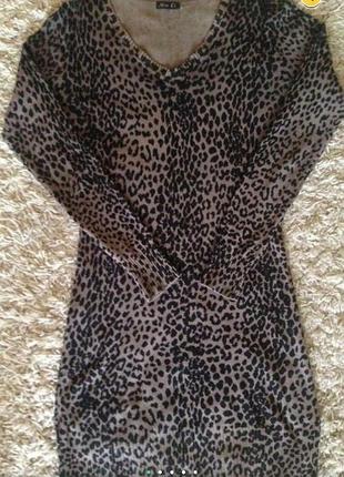 Платье швеция filippa k. маленькое эксклюзивное  платье в леопардовый принт